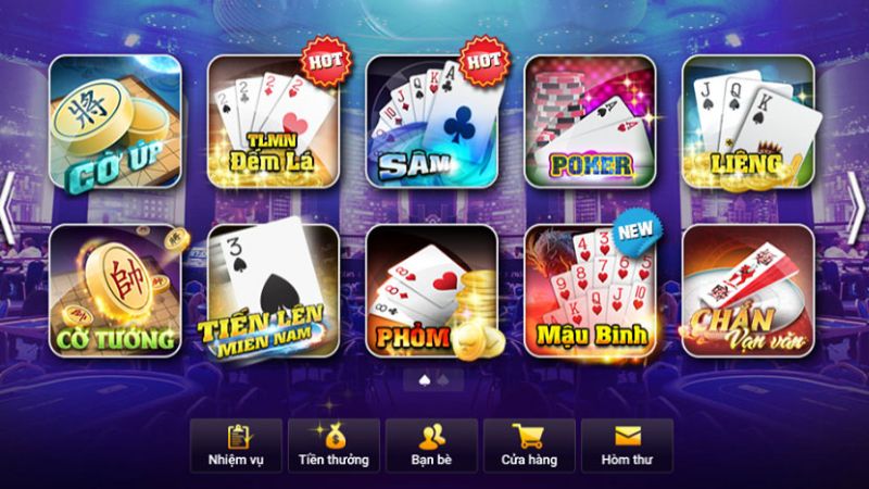 Đa dạng thể loại game bài